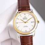 Omega Swiss ETA 2824 Movement 316L Steel Cowhide Leather Strap 40MM Replica Watch